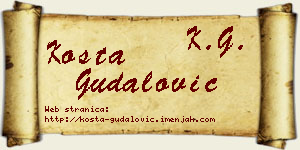 Kosta Gudalović vizit kartica